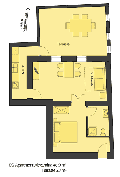 Apartment Alexandria: Plan